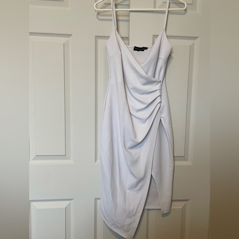 White Dress with side split